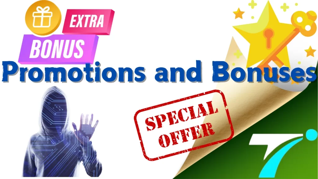 illustration text 'promotions and bonuses'